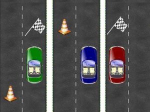 Three-Vehicle Flag Chase