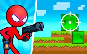 Red Stickman vs Monster School 2: Battle Arena