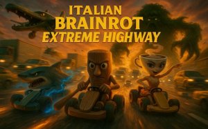 Italian Brainrot Extreme Highway Kart Racing Game