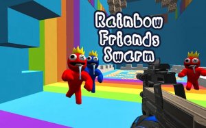 Rainbow Friends Swarm - Colorful Shooting Online Game