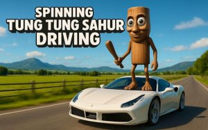 Spinning Tung Tung Sahur Driving - Free Ride Game